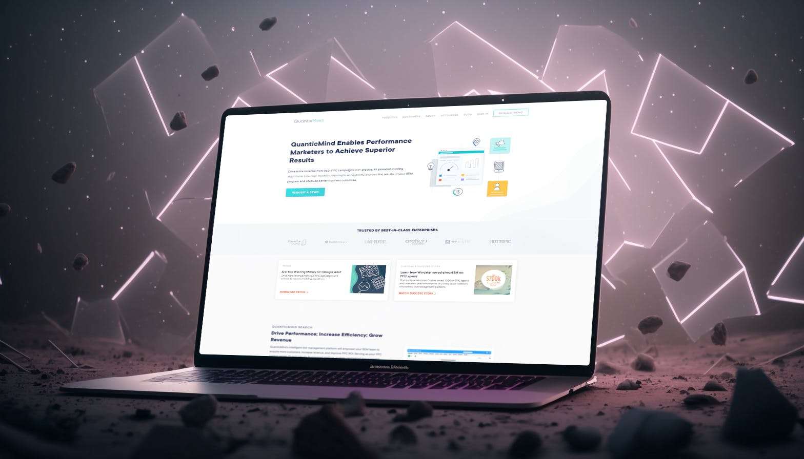 QuanticMind homepage developed by Space Rocket